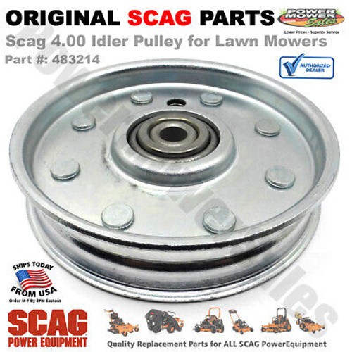 Scag 483214 PULLEY, 4.00 DIA IDLER