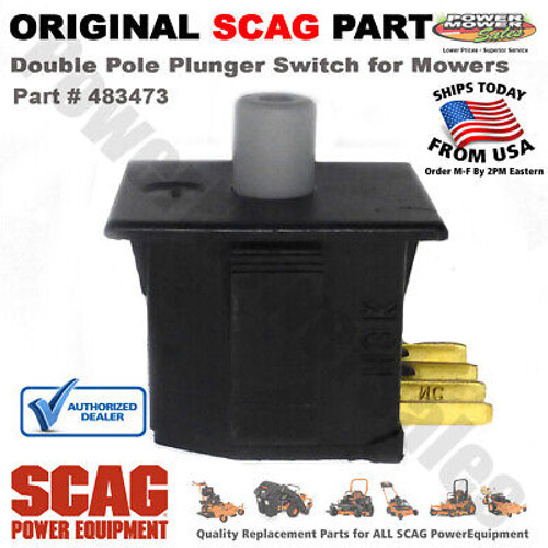 Scag 483473 SWITCH, DOUBLE POLE PLUNGER