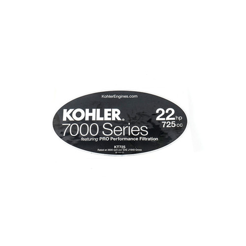 Kohler 32 113 111-S 7000 Series 22 HP Pro Decal Label