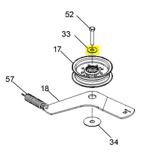 Husqvarna 596437601 WASHER PLAIN WASHER 1/2 X 1-1/