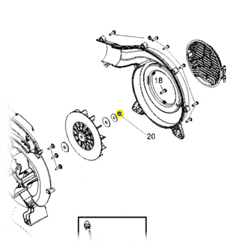 Husqvarna 545147101 NUT, IMPELLER