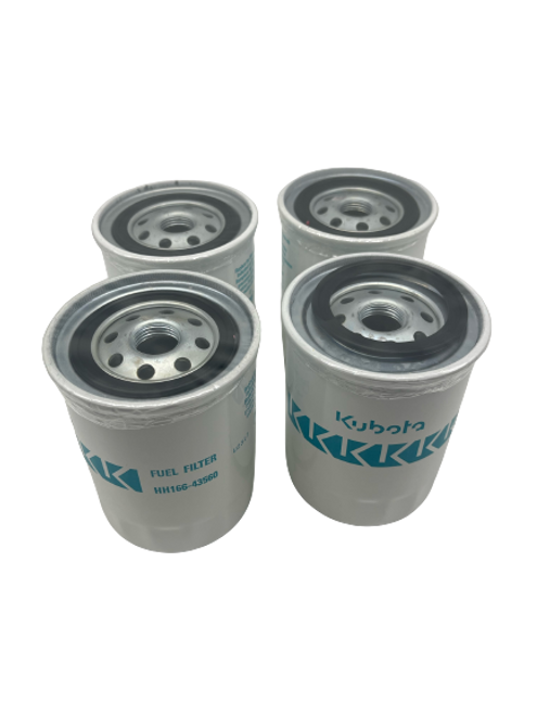 4 Pack of Kubota HH166-43560 Fuel Filter