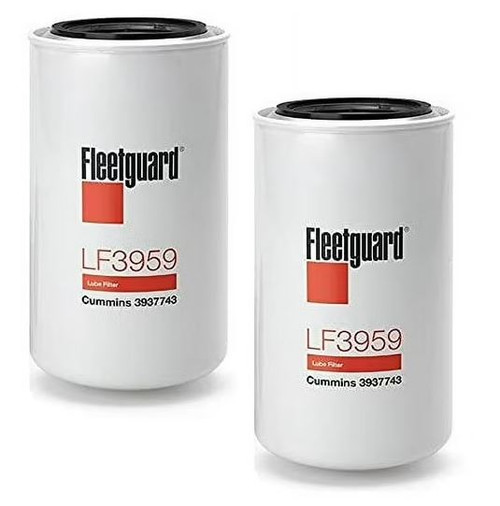 Fleetguard LF3959 Lube Filter - 2 Pack Full-Flow Spin-On Fits Cummins ISB 5.9L