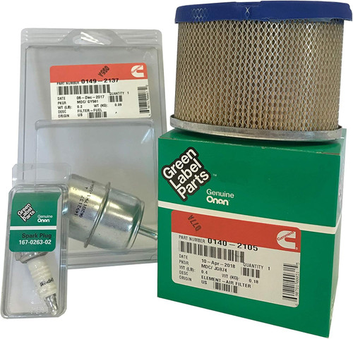 Onan Maintenance Kit | Generator Parts Tune Up for KV KVC KVD Onan Generator Include parts 140-2105 A063N529 1697-0263-02