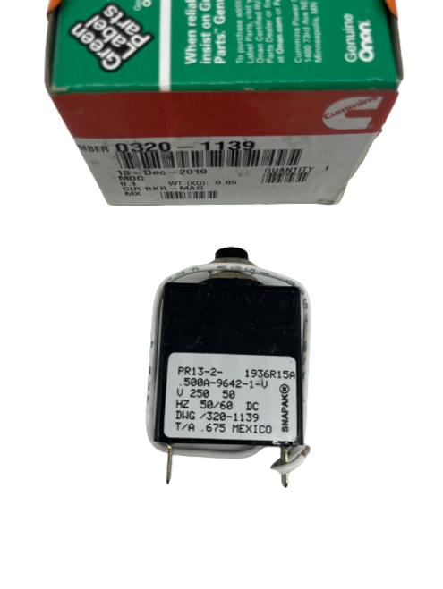 Onan 320-1139 Generator Circuit Breaker NOS Fits 7.5DKD 10DKD 12.5DKD 15DKD 