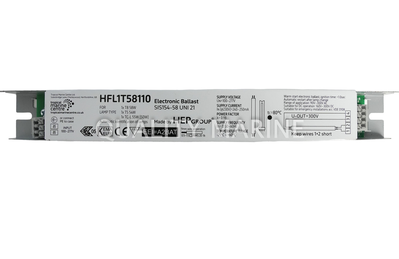 Ballast Electronic 1x 55w 1x58w USA 110 V - Quality Marine