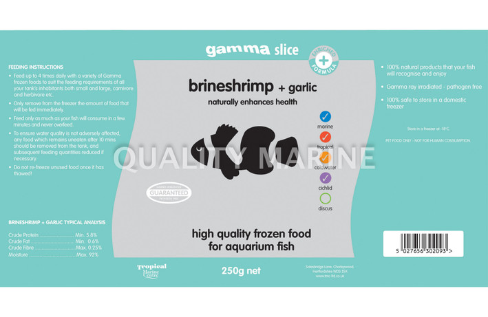 Gamma Brine Shrimp Plus Garlic Slice :: 0731140