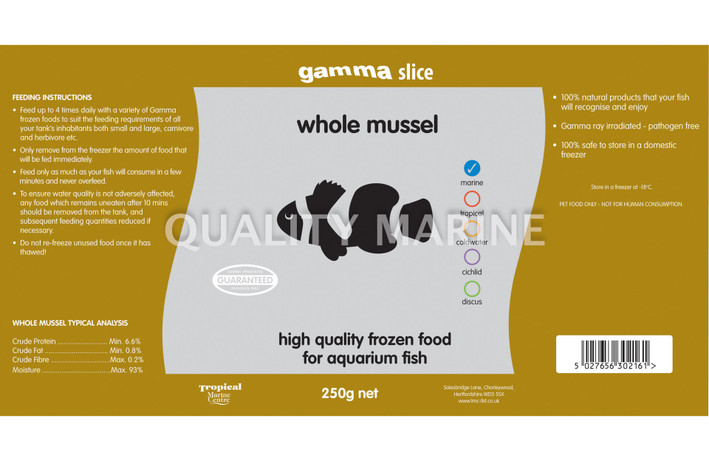 Gamma Whole Mussel Slice :: 0731500