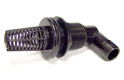 1" Slip Bulkhead Kit Includes Strainer and Insert Elbow (1 3/4" hole) :: 0790710