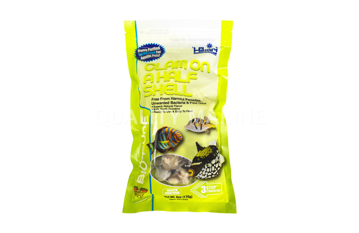 Hikari Bio-Pure Frozen Clam On A Half Shell Flat Pack 4oz :: 0760011