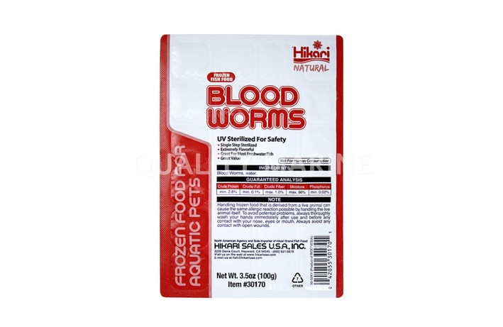 Hikari Bio-Pure Frozen Blood Worms Cubes 3.5oz :: 0759091