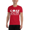 Red All-Over Print Men's Athletic T-shirt