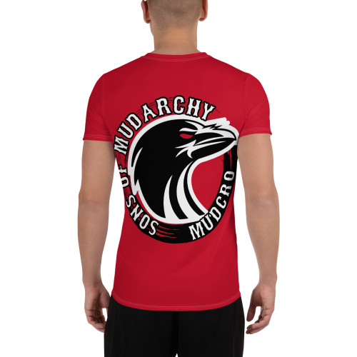 Red All-Over Print Men's Athletic T-shirt Red All-Over Print Men's Athletic T-shirt