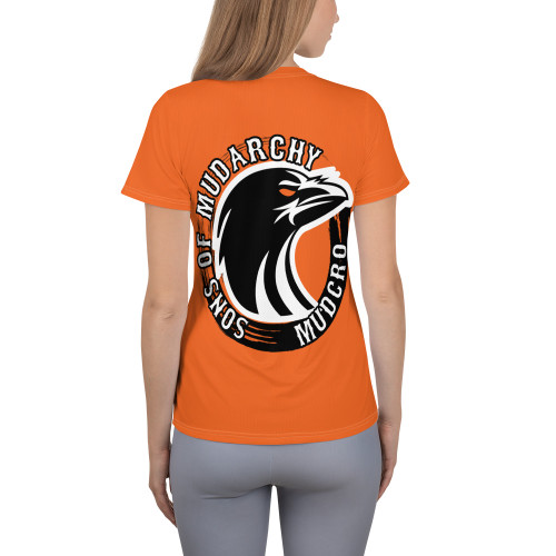 Orange All-Over Print Women's Athletic T-shirt Orange All-Over Print Women's Athletic T-shirt