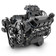 632CI GM Big Block Compatible Deluxe Dressed -EFI -Black Kit -Blackout