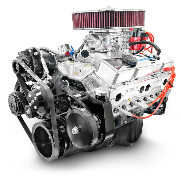 350CI GM Small Block Compatible Deluxe Dressed -Carb -Black Kit, Engine Complete Assembly, Gearstar Performance Transmissions