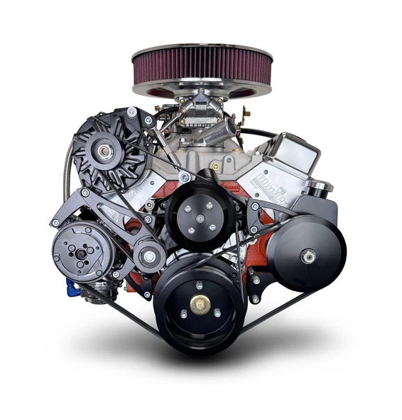400CI GM Small Block Compatible Deluxe Dressed -Carb -Black Kit, Engine Complete Assembly, Gearstar Performance Transmissions