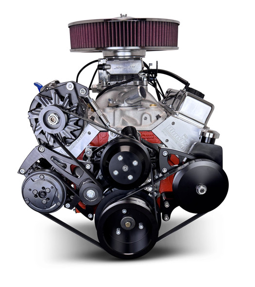 400CI GM Small Block Compatible Deluxe Dressed -EFI -Black Kit, Engine Complete Assembly, Gearstar Performance Transmissions