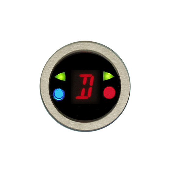 Round Digital Gear Shift Indicator With Indicators, 1 1/2" Diameter, Red, Gear Position Indicators, Gearstar Performance Transmissions
