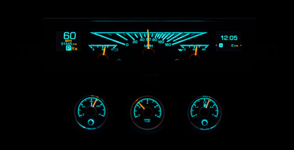 1961-62 Chevy Impala HDX System, Silver Face, HDX Instrument Systems, Gearstar Performance Transmissions