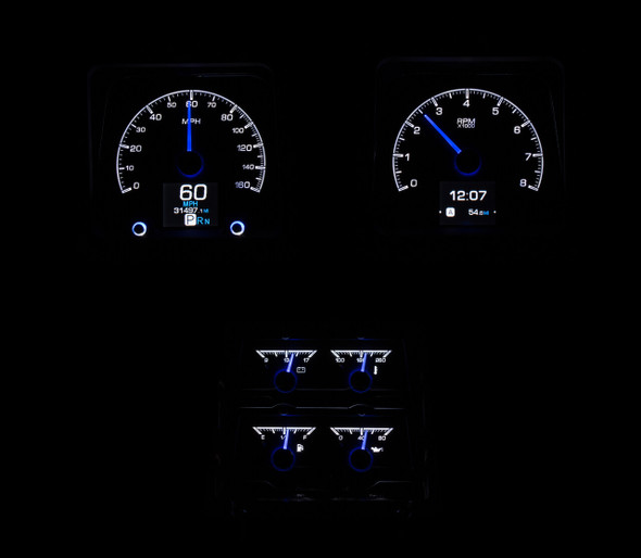 1969 Chevy Camaro W/Console Gauges HDX System, Silver Face