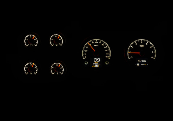 1973-87 Chevy/GMC Pickup HDX System, Silver Face