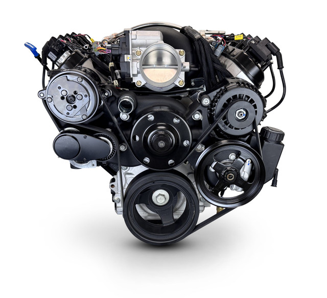 427 c.i. Standard Edition GM LS Compatible Builder Series - T56 Manual Transmission - EFI - Black Pulley Kit