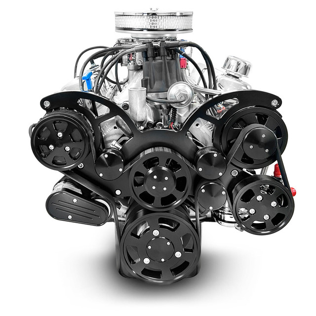 302CI Ford Small Block Compatible Deluxe Dressed -Carb -Black Kit, Engine Complete Assembly, Gearstar Performance Transmissions