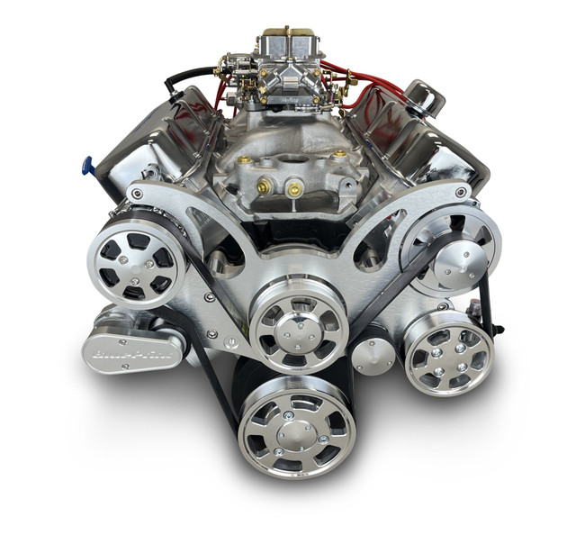 GM Big Block Compatible 454 c.i. Engine - 460 Horsepower - Deluxe Dressed - Polished Pulley Kit - Carbureted - Cruiser