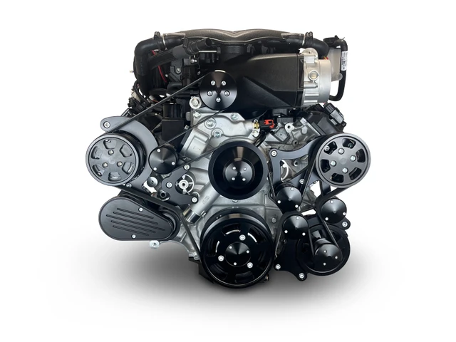 426CI Chrysler HEMI Compatible Deluxe Dressed -Supercharged -Black Kit, Engine Complete Assembly, Gearstar Performance Transmissions