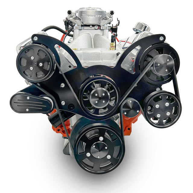 502CI GM Big Block Compatible Deluxe Dressed - EFI - Black Kit