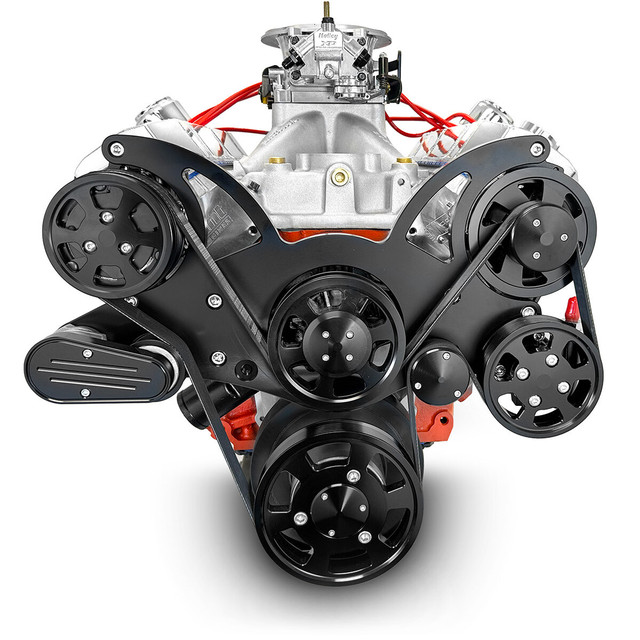 GM Big Block Compatible 598 c.i. Pro Series Engine - 741 Horsepower - Deluxe Dressed - Black Pulley Kit - Carbureted