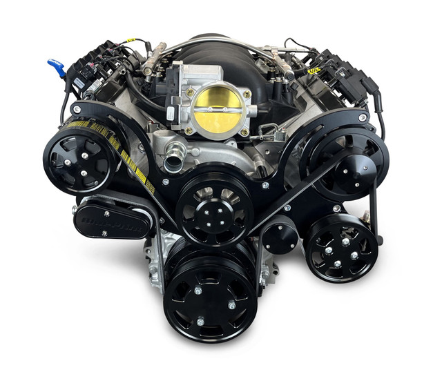 376CI GM LS Compatible Deluxe Dressed -EFI -Black Kit, Engine Complete Assembly, Gearstar Performance Transmissions