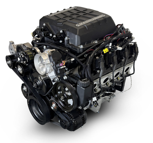 376CI GM LS Compatible Deluxe Dressed -Supercharged -Black Kit