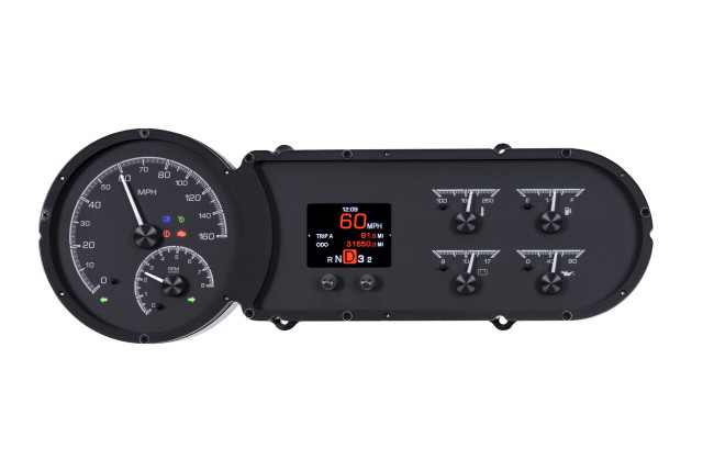 1953-54 Chevy Car HDX System, Black Face