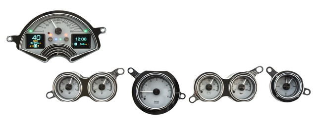 1953-57 Chevy Corvette HDX System, Silver Face
