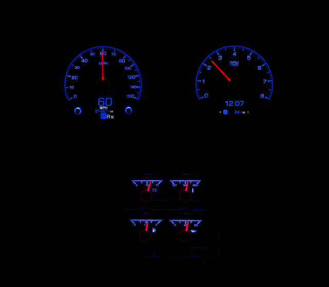 1968 Chevy Camaro W/Console Gauges HDX System, Silver Face