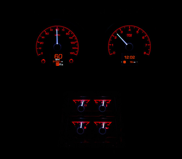 1968 Chevy Camaro W/Console Gauges HDX System, Silver Face