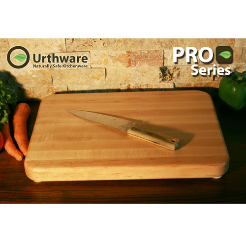 Pro series large maple cutting board by Urthware