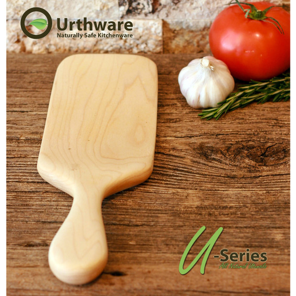 Urthware hard maple hand crafted spurtle made in Canada beeswax