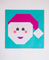 Lap Quilt Modern Christmas colours made with Tula Pink Solids and Basics