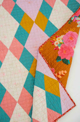 Clos up of Harlequin quilt