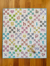 Alphabet Applique Liberty Baby Quilt Ready to Ship
