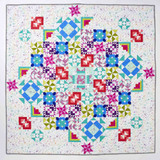 Modern quilt block sampler with unique finishing construction