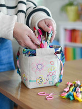 Cute little stitched dilly style pouch - 5in x 5in