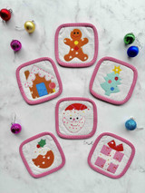 Merry Coasters - Applique coasters perfect for Christmas and festive celebrating