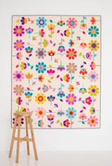Mayfair Petals pattern includes Throw Quilt, Baby Quilt, Table Runner and Pillow sizes