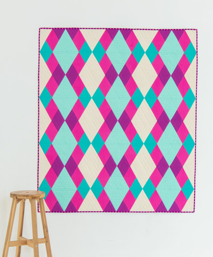 Harlequin Quilt - Equilateral Triangle Quilt - Intermediate skill level