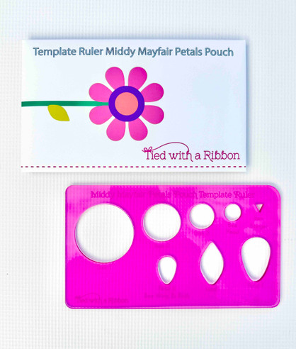 Middy Mayfair Petals Pouch Acrylic Template Ruler
