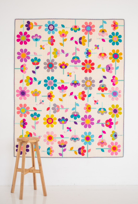 Mayfair Petals Quilt - Flower Applique.